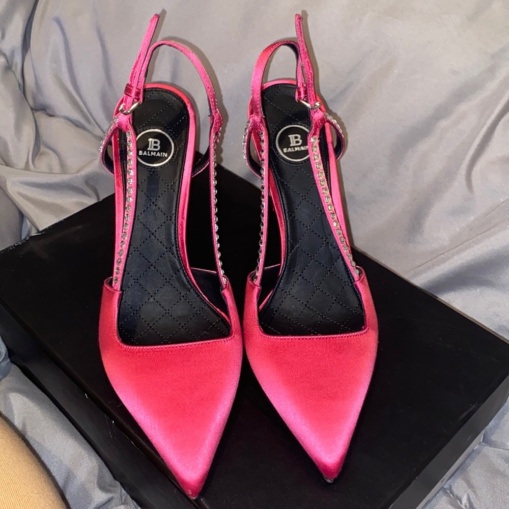 BALMAIN Satin Heels